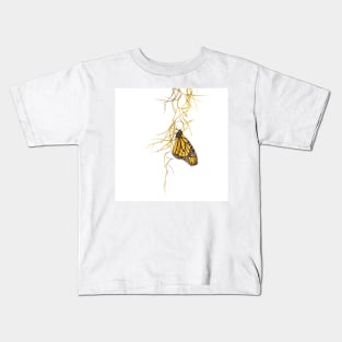 Monarch With Wings Folded Kids T-Shirt